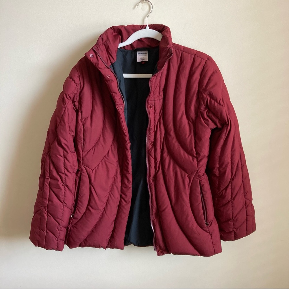Patagonia red puffer coat